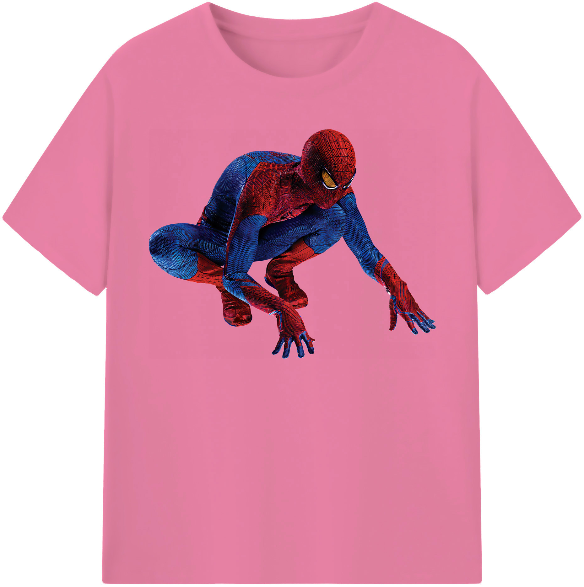 （画像用） Spider Man スパイダーマン 綿100％半袖Tシャツ（フロントプリント）